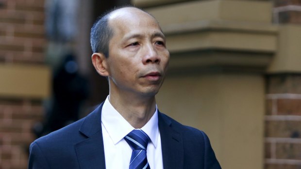 Guilty: Robert Xie arrives at the NSW Supreme Court on Wednesday.