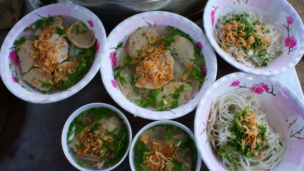 Noodle soup in Ho Chi Minh city.