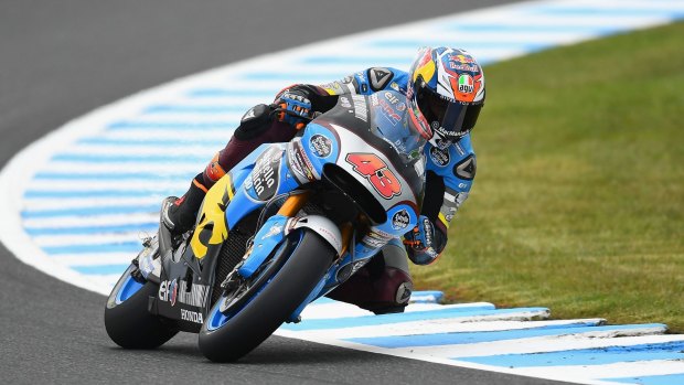Young gun: Jack Miller during qualifying for last year's Phillip Island Grand Prix. 