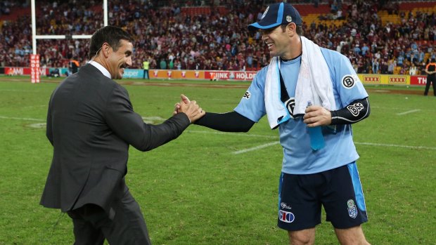 Dream team: Andrew Johns has said he would consider a NSW assistant or consultancy role, possibly with Brad Fittler, if Laurie Daley decided to step down.