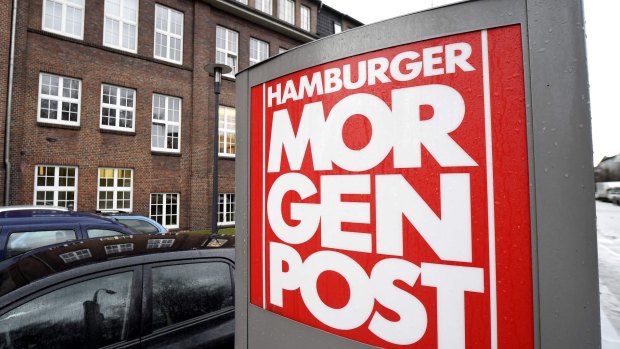Attacked: The <i>Hamburger Morgenpost</i> building in Hamburg.