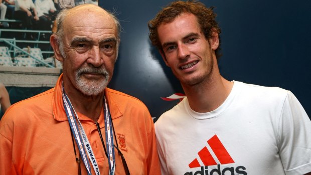 Big supporter: Sean Connery with fellow Scot, Andy Murray.