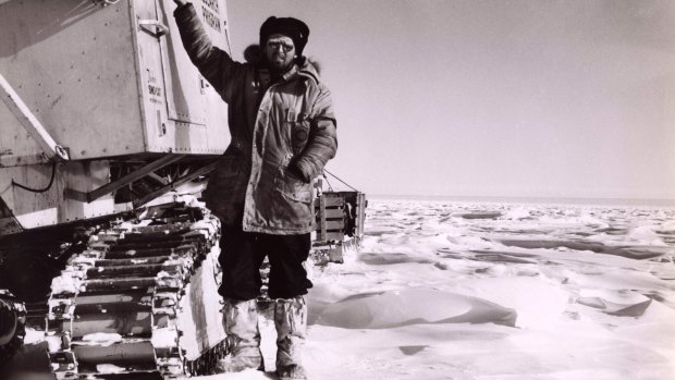 Charles Bentley on a research trip to Antarctica in 1964.