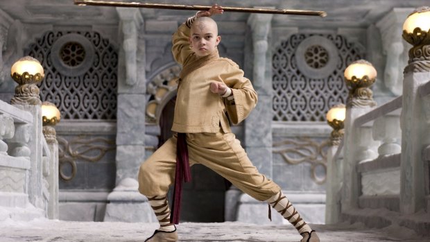 Noah Ringer plays Aang in 'The Last Airbender'.