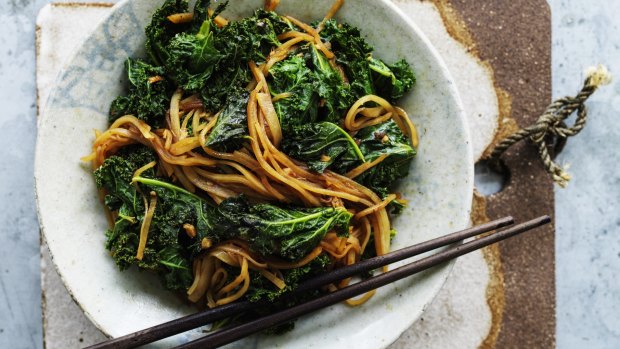Kylie Kwong's stir-fried potato and kale with ginger.
Photograph byÃÂ WilliamÃÂ MeppemÃÂ (photographer on contract, no restrictions)