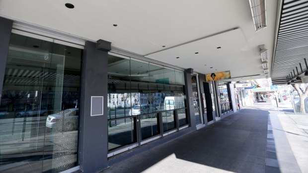 An empty Fitzroy Street around midday on Wednesday. 