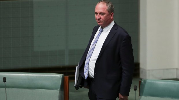 Barnaby Joyce during Question Time last week