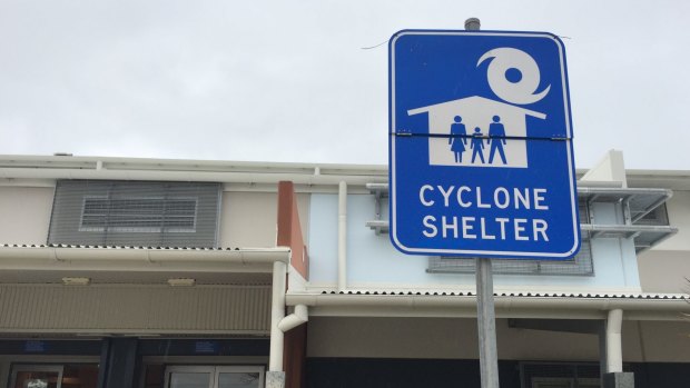 Not too many people had made their way to the Bowen evacuation centre by late Monday afternoon as Cyclone Debbie approached.