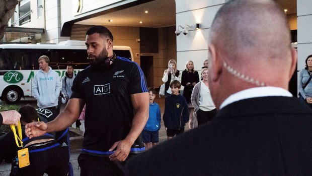 Tight security: NSW Police are continuing their investigations into who planted the bug at the All Blacks' hotel in Double Bay.