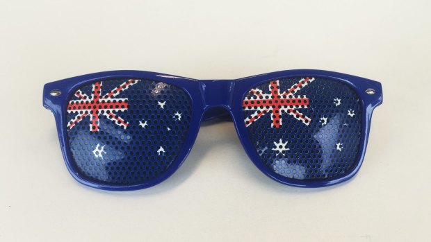 The Australian flag is the defining feature on most of the Australia Day merchandise.