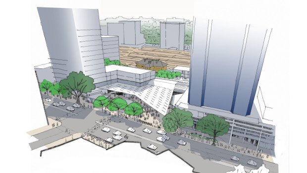 An artist's impression of the new Roma Street station.
