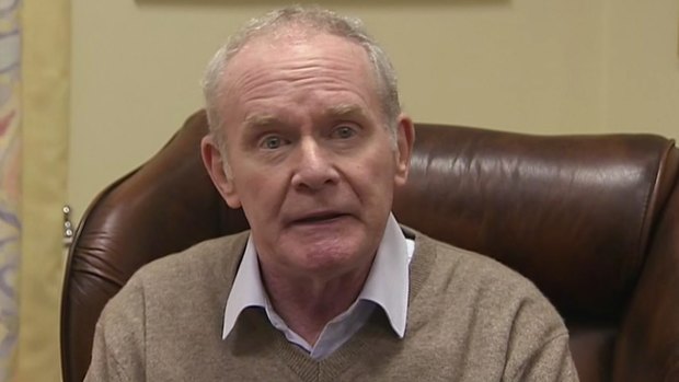 Deputy First Minister Martin McGuinness announces his resignation in a video. 