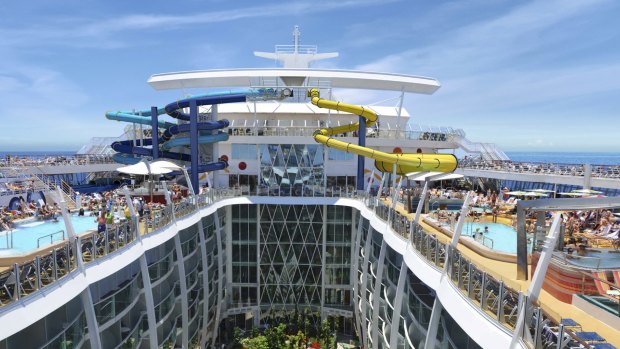 Harmony of the Seas, the largest ship in the cruise industry, can accommodate more than 6000 passengers.