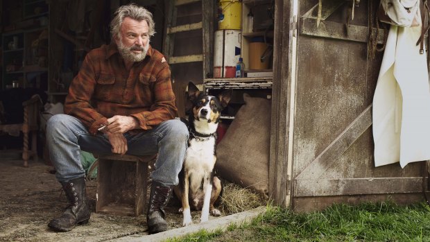 Sam Neill as ''Uncle'' Hec in <i>Hunt for the Wilderpeople</i>.