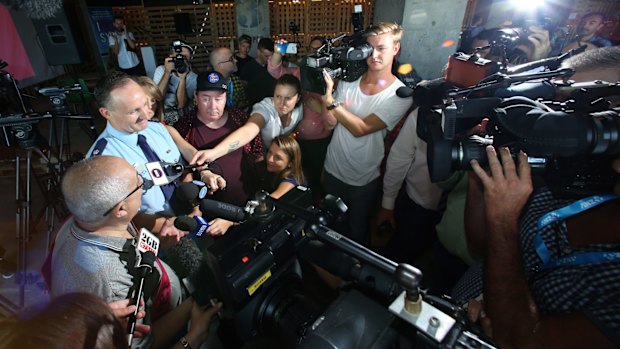 Superintendent Tony Crandell apologises on behalf on NSW Police for the treatment of participants at Sydney's first gay and lesbian Mardi Gras.