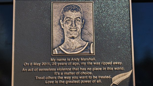 Plaque of Andy Marshall at OBH.