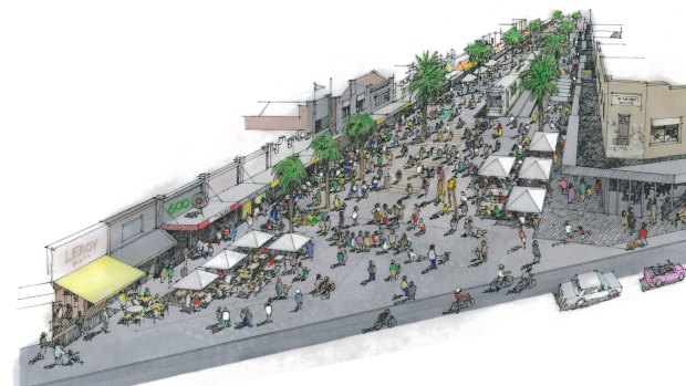 An artist's impression of the Acland Street transformation. 