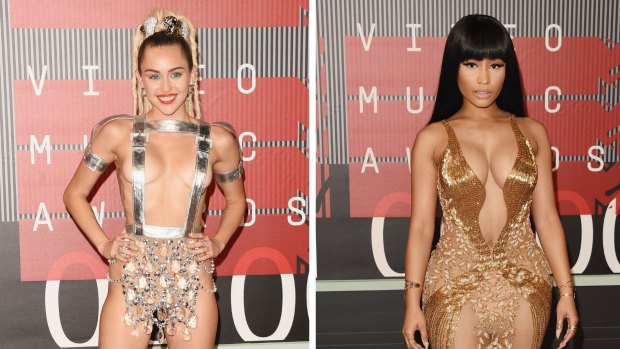 Miley Cyrus and Nicki Minaj had a heated exchange at the VMAs.