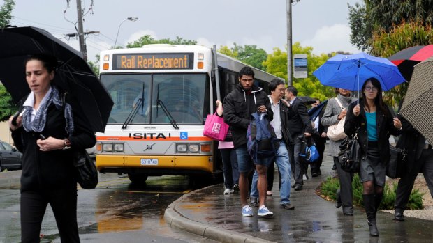 Buses will replace trains on three of Melbourne's busiest lines in early January. 