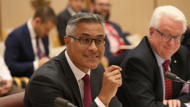 Ahmed Fahour and John Stanhope appeared before Senate Estimates in early 2017 to explain high salaries at the government-owned company. 