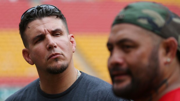 UFC Fighters Frank Mir and Mark Hunt at Suncorp Stadium.