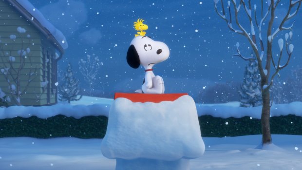 Snoopy and Woodstock in <em>Snoopy and Charlie Brown: The Peanuts Movie.</em>