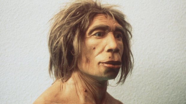 A Neanderthal man.