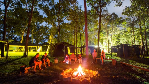  A campfire under the stars on the way to the Tip.