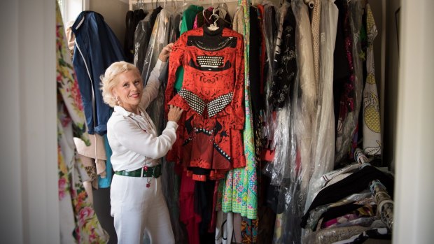 'Fashion anthropologist' Charlotte Smith with a Mary Katrantzou dress that features in her new book.