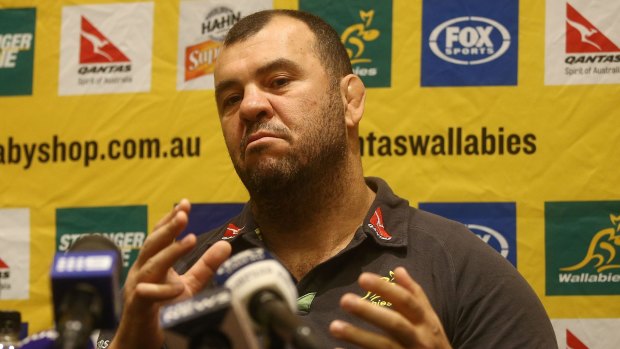 Scary funny and scary scary: Wallabies coach Michael Cheika.