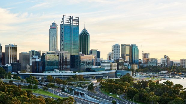 Perth city skyline on January 31, 2017.