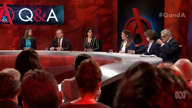 Barnaby Joyce on Q&A which was, this week, hosted by Virginia Trioli.