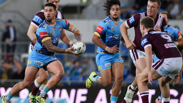 Mid-season switch: Ex-Eels rake Nathan Peats now plays for the Titans.