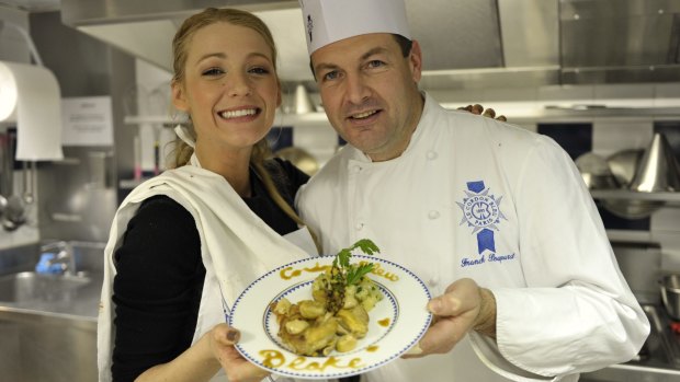 Hollywood's Blake Lively with chef Franck Poupard.