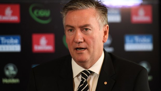 Eddie McGuire faced a challenging 2017 as Collingwood president.