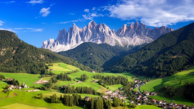 The spectacular Dolomites are found in which country?