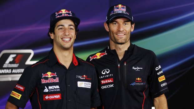 Daniel Ricciardo and Mark Webber.