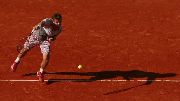 Stanislas Wawrinka in action in the French Open final on Sunday.