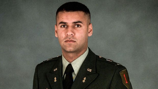 US Army Captain Humayun Khan was killed when he tried to stop two suicide bombers outside his base in Baquabah, Iraq, in June 2004.