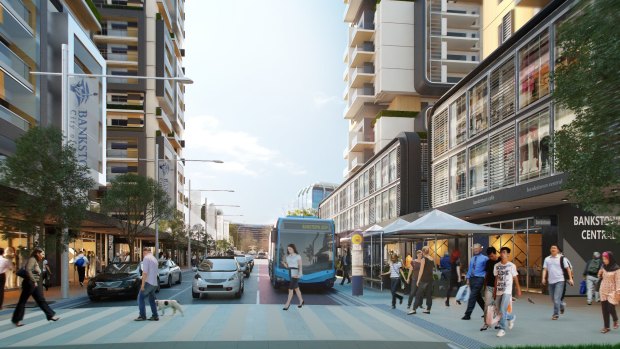 Artist's impression of Bankstown, post-development.