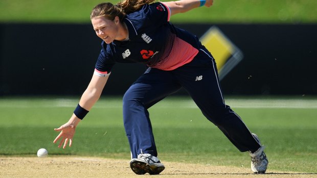 Speedster: Anya Shrubsole is in doubt for the first T20 with a hamstring injury.