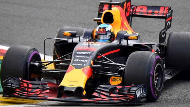 The Red Bull of Daniel Ricciardo.