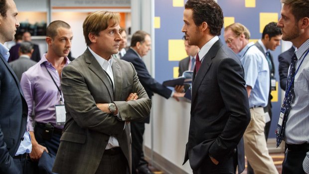 Steve Carell and Ryan Gosling in <i>The Big Short</i>.