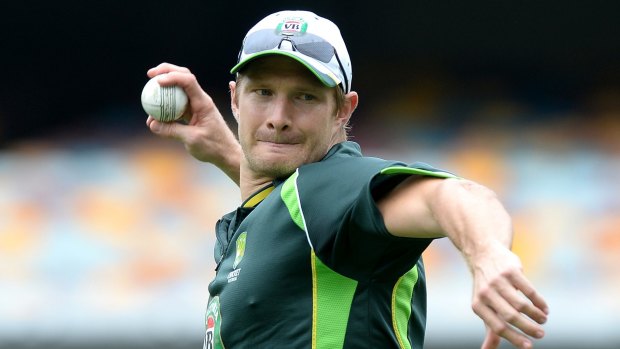 On the ball: Australian all-rounder Shane Watson has a lot on his plate with a new baby on the way.