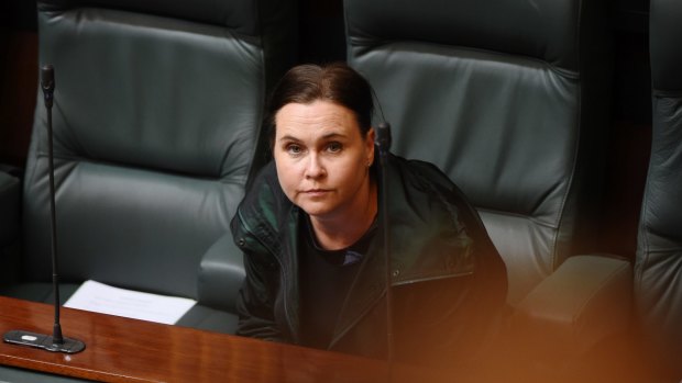 Labor's Jane Garrett cut a lonely figure in State Parliament on Tuesday. 