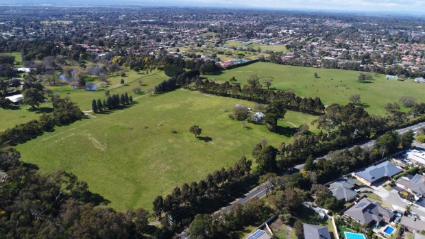 An aerial view of the property taken this week.