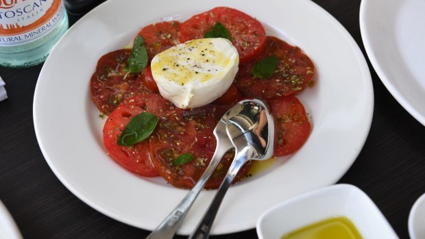 Buffalo mozarella with tomatoes: "I have to worry about colour. I am an arty person."