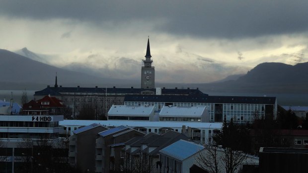 A general view over Reykjavik, Iceland, where more than 250,000 voters will be called to elect 63 new members of the Althing.