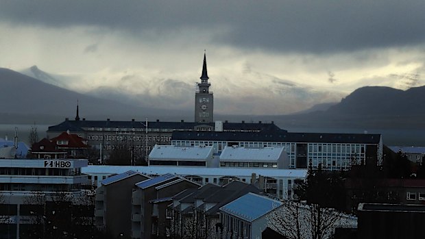 A general view over Reykjavik, Iceland, where more than 250,000 voters will be called to elect 63 new members of the Althing.