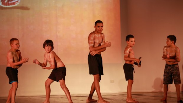 Children from the Cunnamulla state school tell their story in Cunnamulla Dreaming.